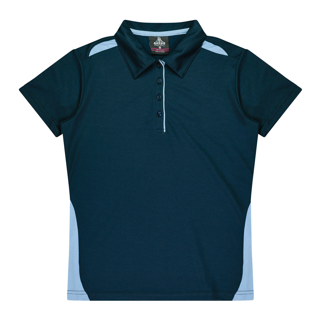 House of Uniforms The Paterson Polo Shirt | Ladies Aussie Pacific Navy/Sky