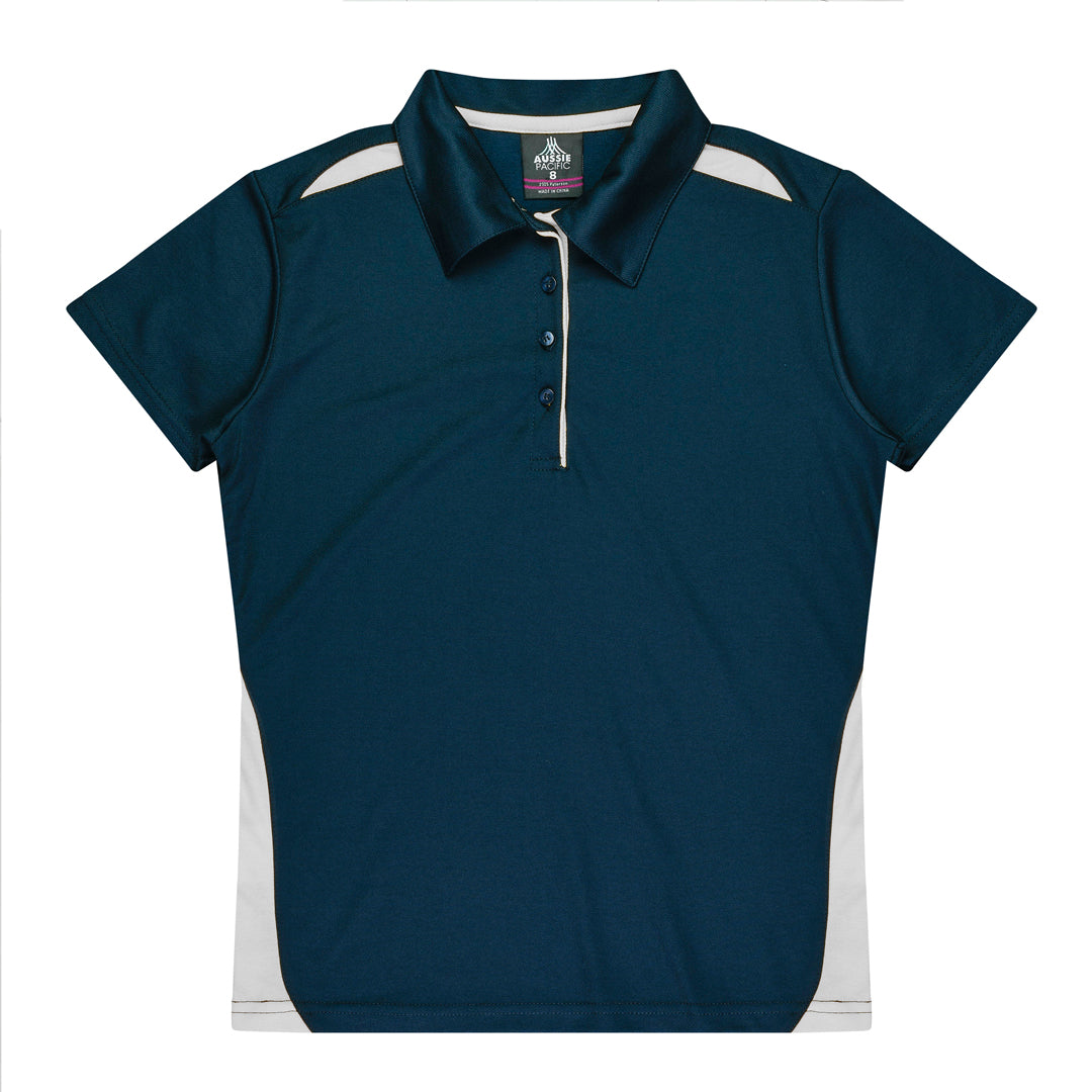 House of Uniforms The Paterson Polo Shirt | Ladies Aussie Pacific Navy/White