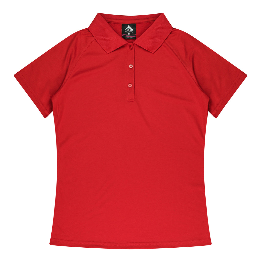 House of Uniforms The Keira Polo | Ladies | Short Sleeve Aussie Pacific Red