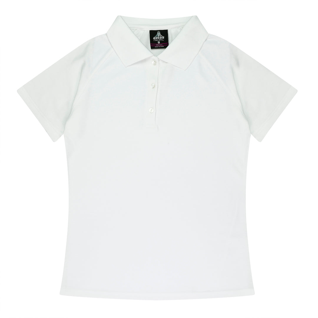 House of Uniforms The Keira Polo | Ladies | Short Sleeve Aussie Pacific White