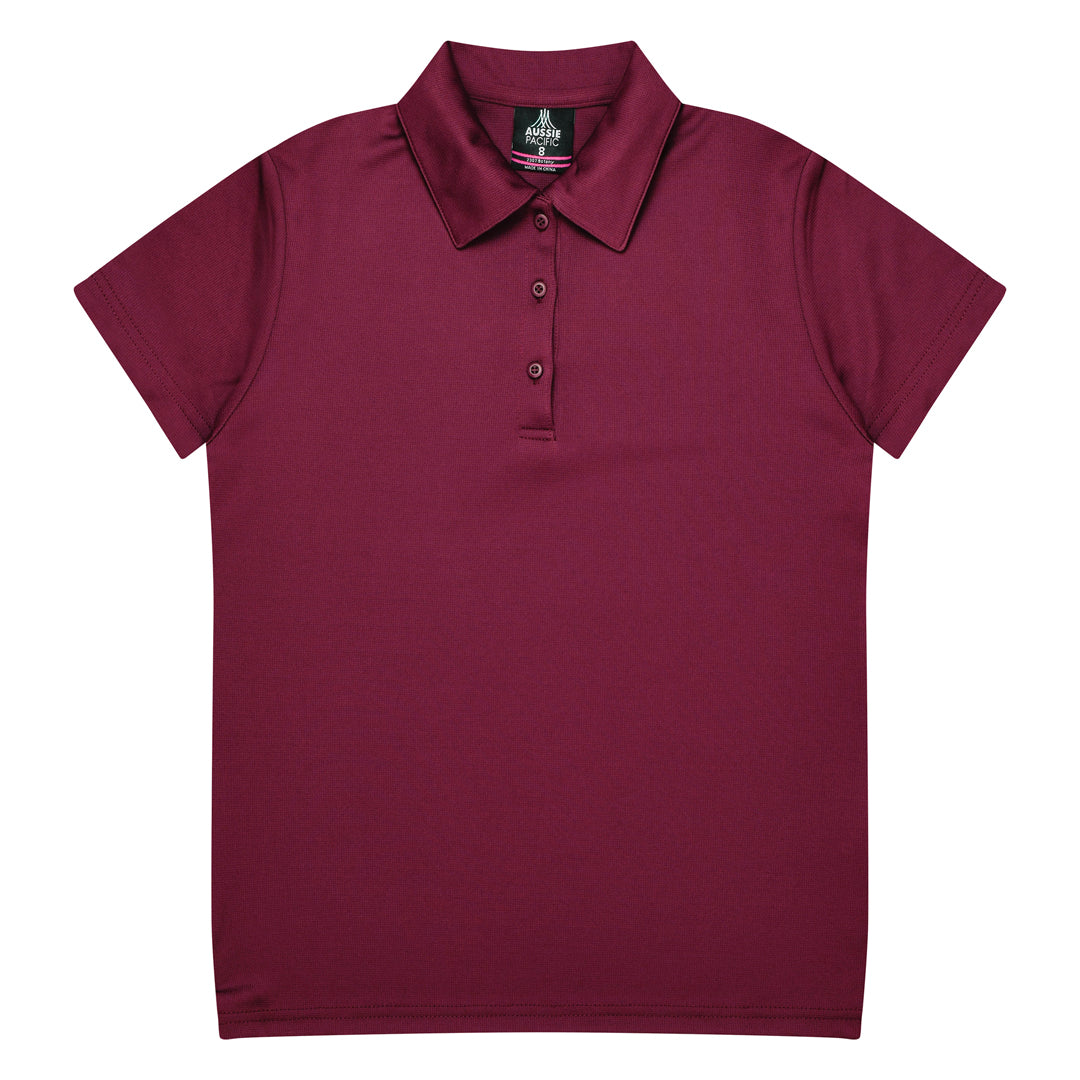 House of Uniforms The Botany Polo | Ladies | Short Sleeve Aussie Pacific Maroon