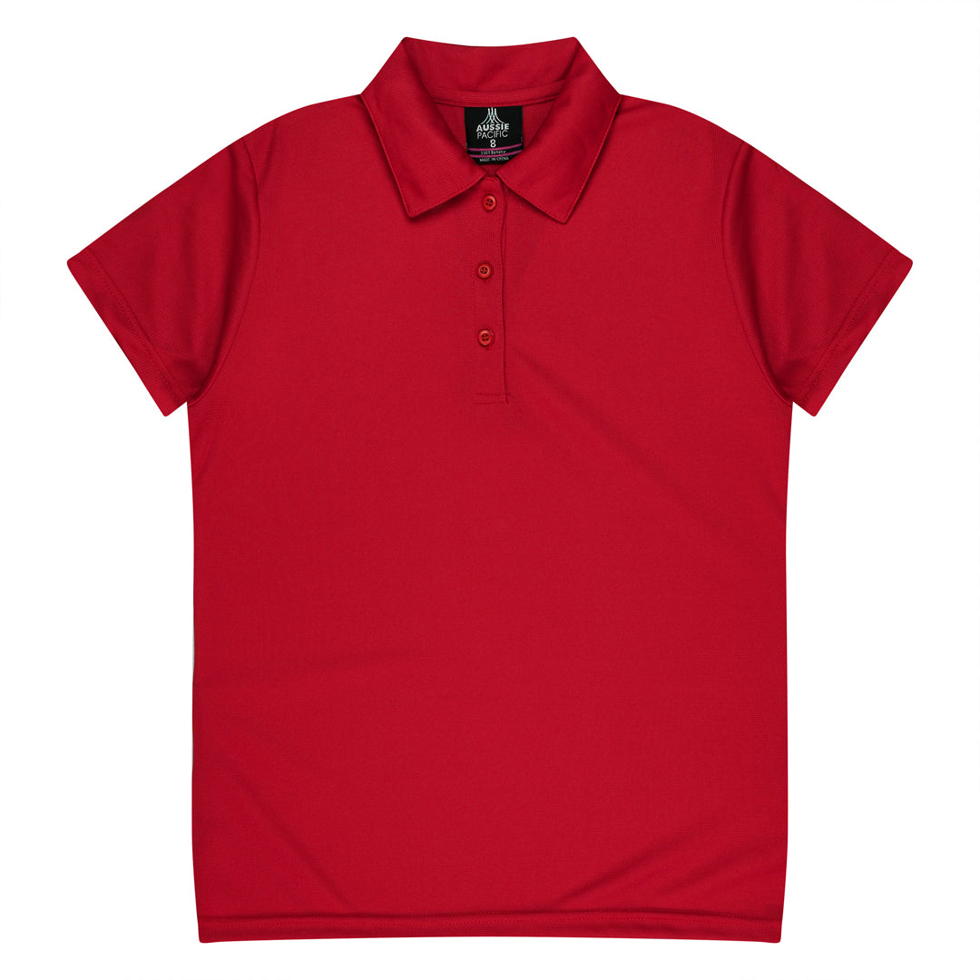 House of Uniforms The Botany Polo | Ladies | Short Sleeve Aussie Pacific Red