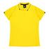 House of Uniforms The Flinders Polo | Ladies | Short Sleeve | Plus Aussie Pacific Canary/Black