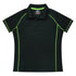 House of Uniforms The Endeavour Polo | Ladies | Short Sleeve Aussie Pacific Black/Fluro Green