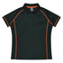 House of Uniforms The Endeavour Polo | Ladies | Short Sleeve | Plus Aussie Pacific Black/Fluro Orange