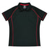 House of Uniforms The Endeavour Polo | Ladies | Short Sleeve Aussie Pacific Black/Red
