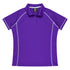 House of Uniforms The Endeavour Polo | Ladies | Short Sleeve | Plus Aussie Pacific Purple/White
