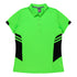 House of Uniforms The Tasman Polo | Ladies | Short Sleeve | Neon Base Aussie Pacific Neon Green/Black