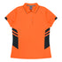 House of Uniforms The Tasman Polo | Ladies | Short Sleeve | Neon Base Aussie Pacific Neon Orange/Slate