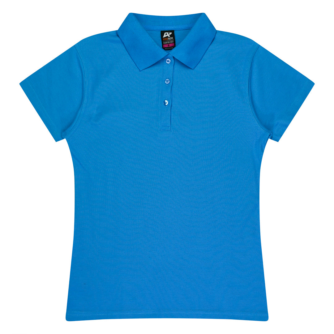 House of Uniforms The Hunter Polo | Ladies | Short Sleeve Aussie Pacific Cyan
