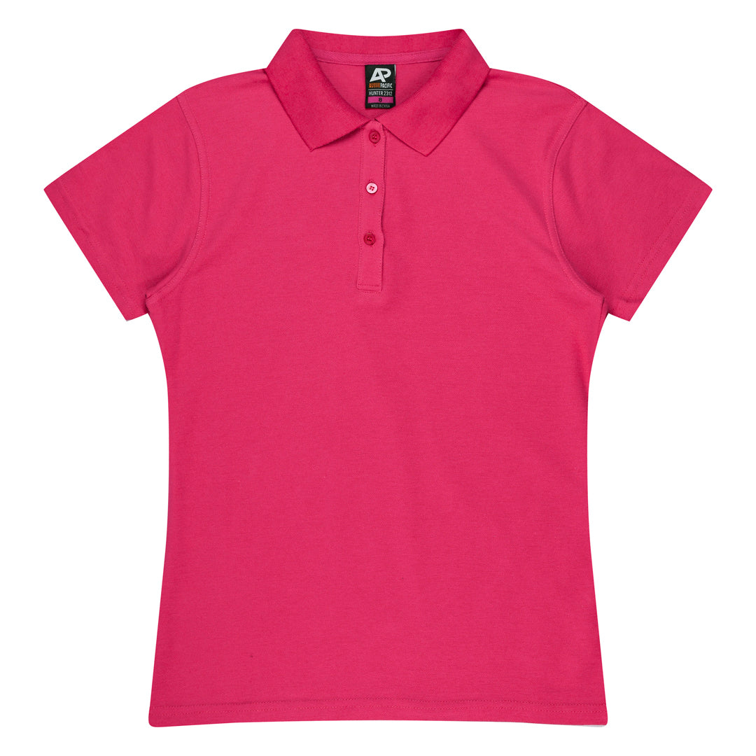 House of Uniforms The Hunter Polo | Ladies | Short Sleeve Aussie Pacific Fuchsia