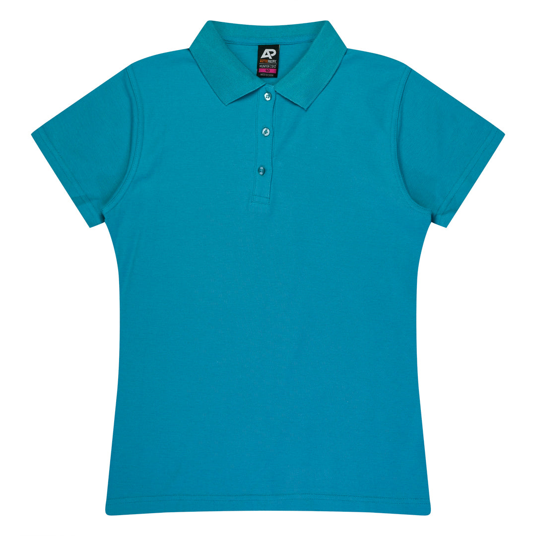 House of Uniforms The Hunter Polo | Ladies | Short Sleeve | Plus Aussie Pacific Teal