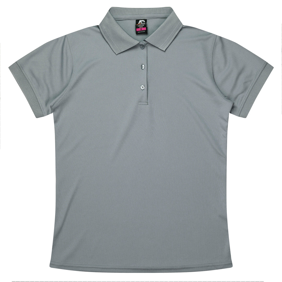 House of Uniforms The Lachlan Polo | Ladies | Short Sleeve Aussie Pacific Silver