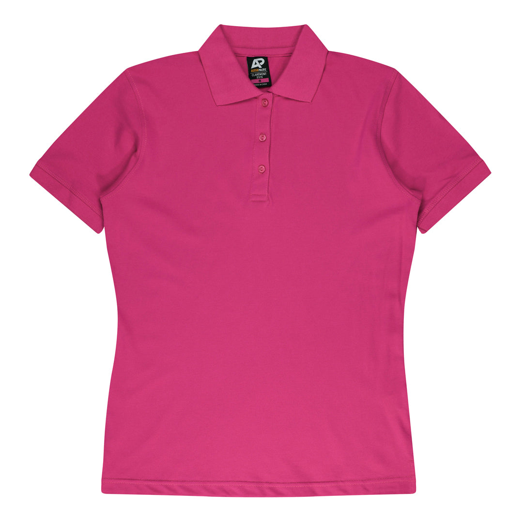 House of Uniforms The Claremont Polo | Ladies | Short Sleeve | Plus Aussie Pacific Hot Pink