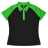 House of Uniforms The Manly Beach Polo | Ladies | Plus | Short Sleeve Aussie Pacific Black/Kawa Green