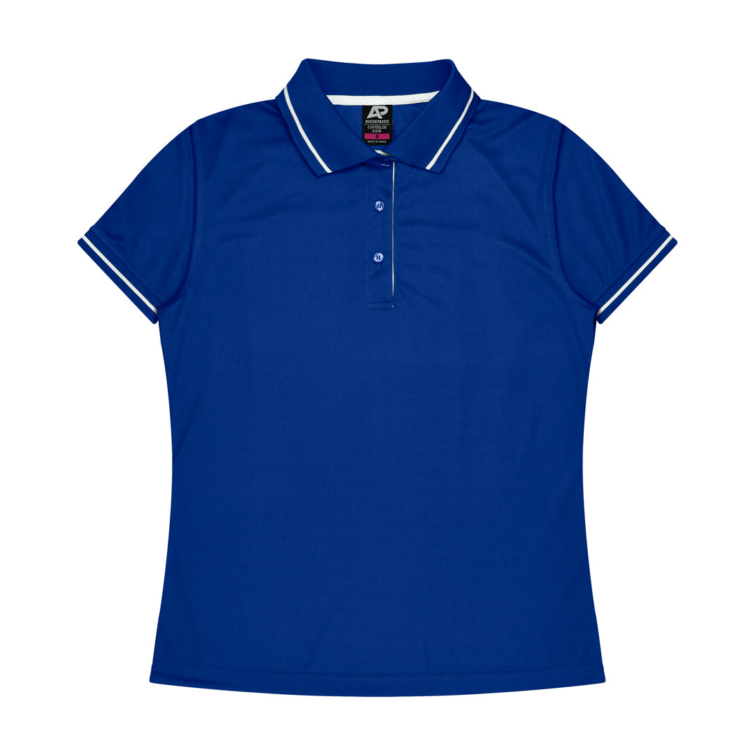 House of Uniforms The Cottesloe Polo | Ladies | Short Sleeve Aussie Pacific Royal/White