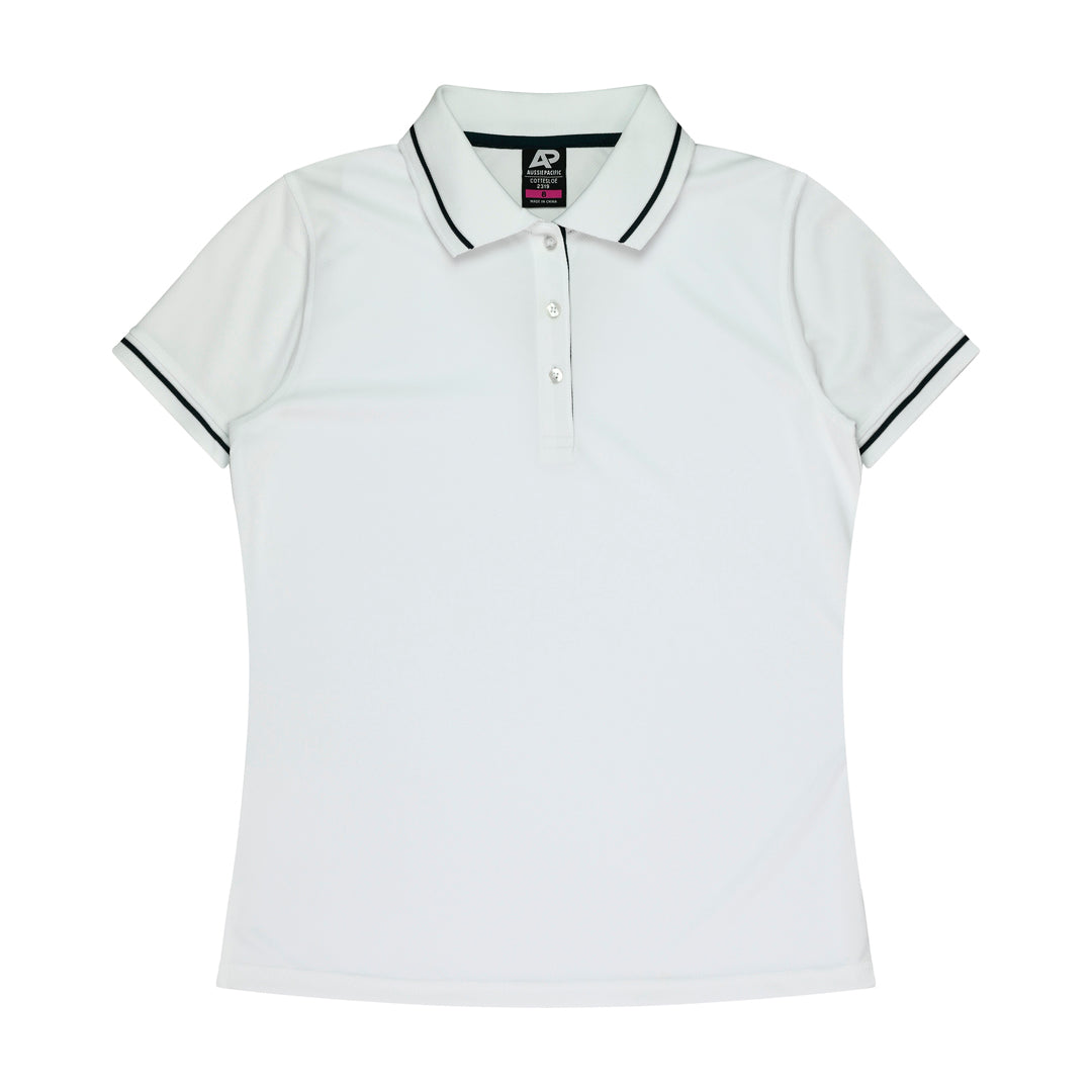 House of Uniforms The Cottesloe Polo | Ladies | Short Sleeve Aussie Pacific White/Navy