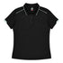 House of Uniforms The Currumbin Polo | Ladies | Plus | Short Sleeve Aussie Pacific Black/White