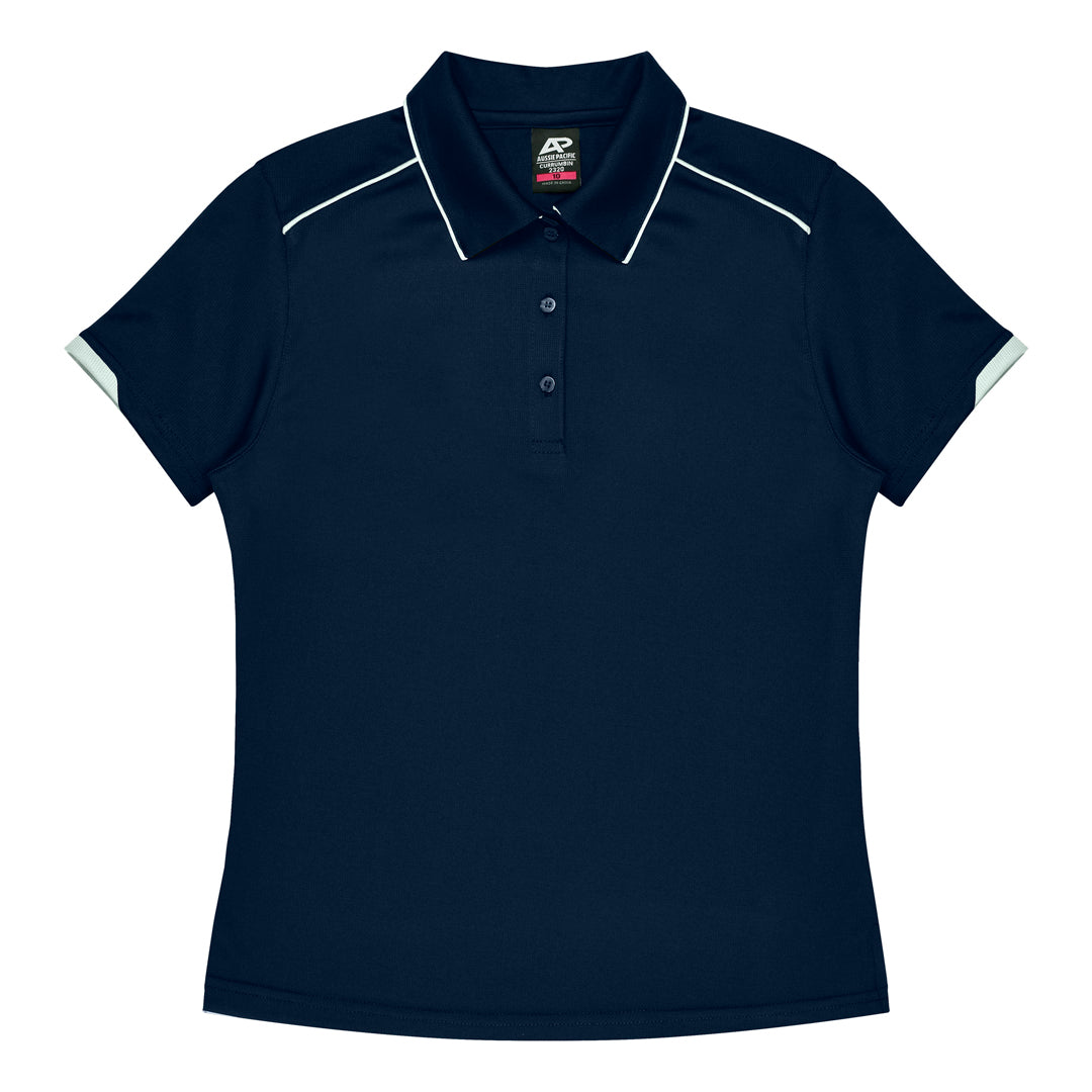 House of Uniforms The Currumbin Polo | Ladies | Short Sleeve Aussie Pacific Navy/White