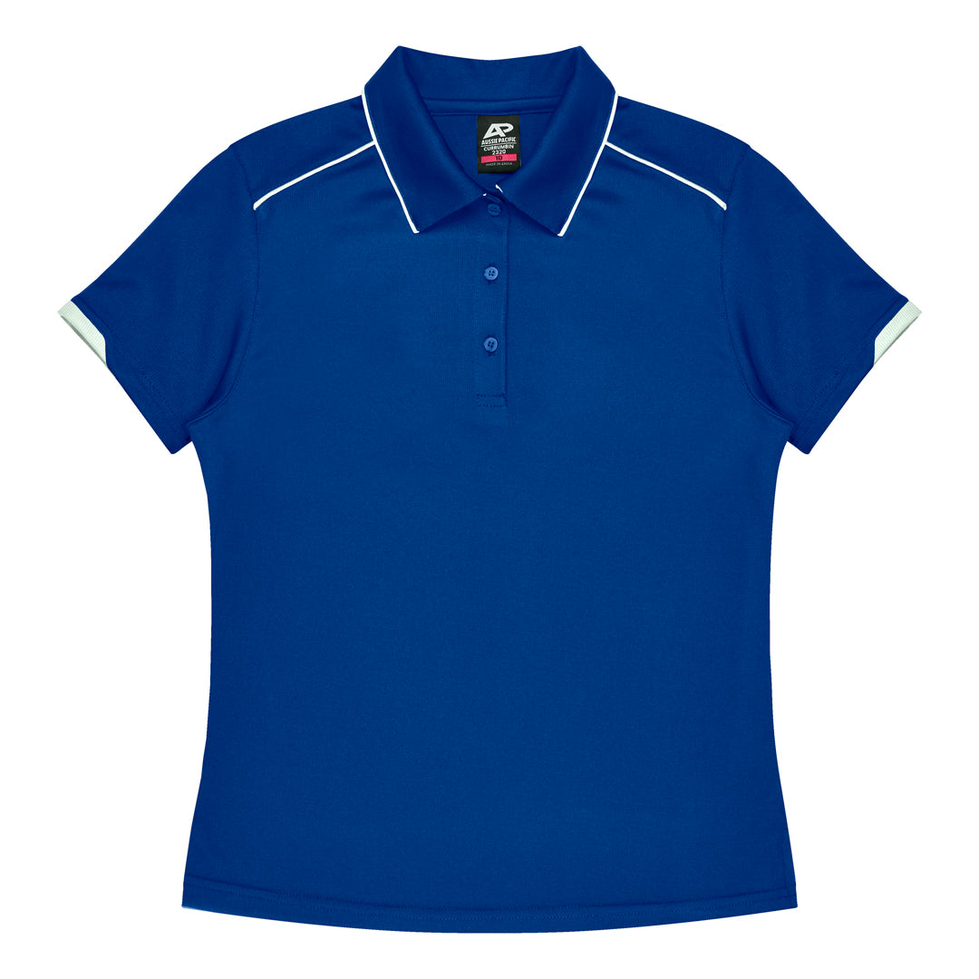 House of Uniforms The Currumbin Polo | Ladies | Short Sleeve Aussie Pacific Royal/White