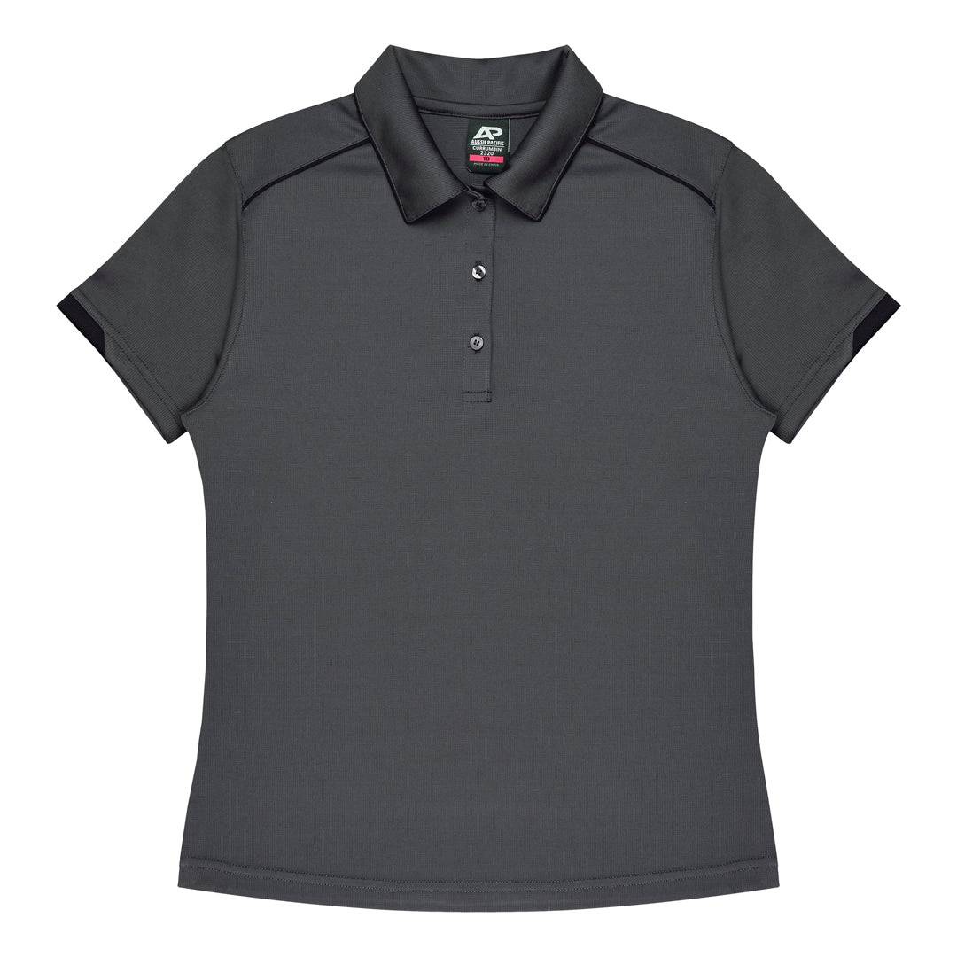 House of Uniforms The Currumbin Polo | Ladies | Short Sleeve Aussie Pacific Slate/Black