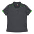 House of Uniforms The Currumbin Polo | Ladies | Plus | Short Sleeve Aussie Pacific Slate/Neon Green