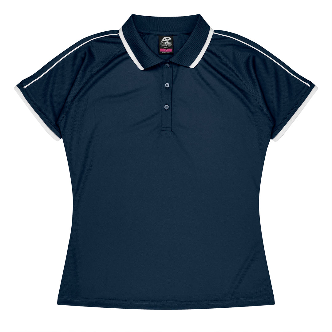 House of Uniforms The Double Bay Polo | Ladies | Short Sleeve Aussie Pacific Navy/White