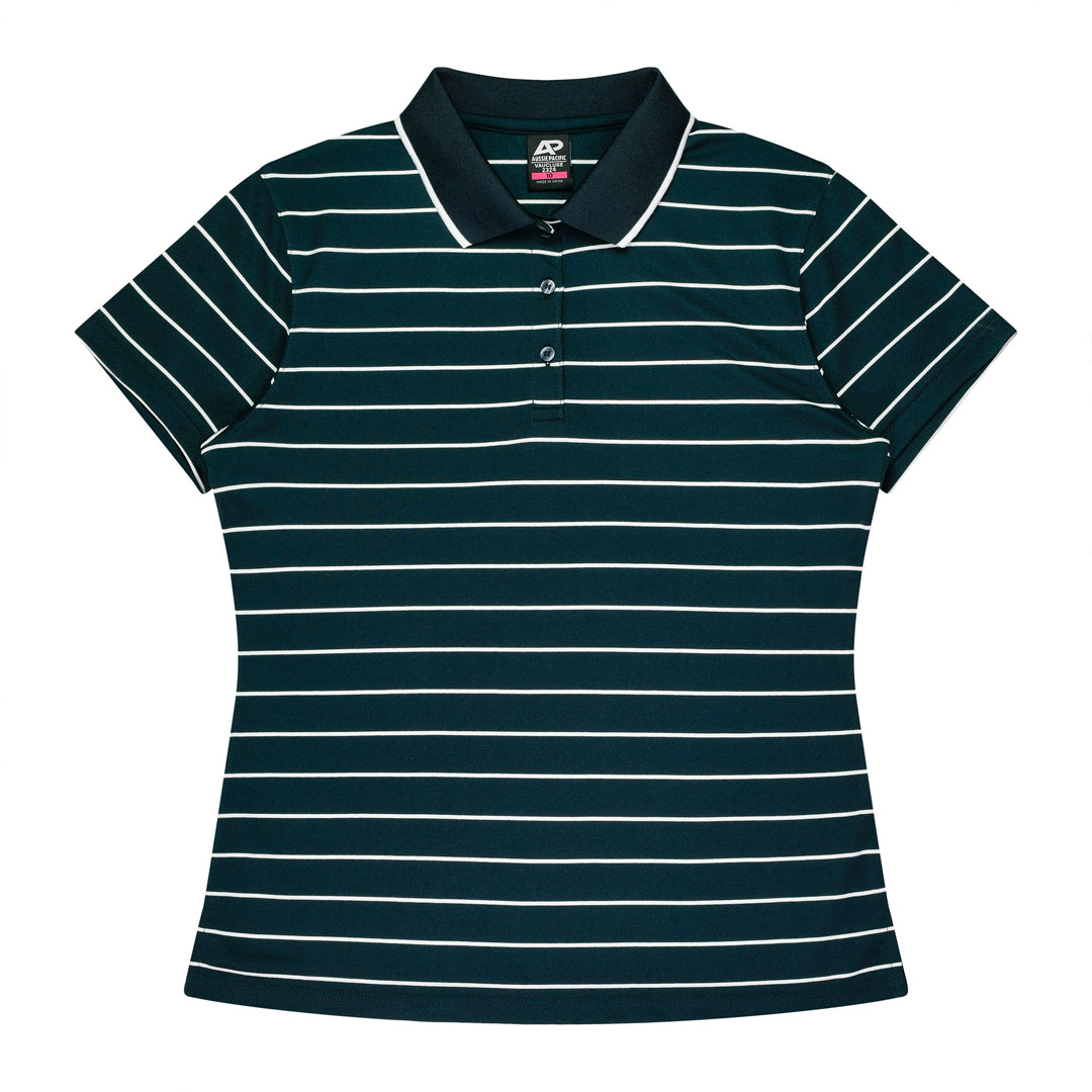 House of Uniforms The Vaucluse Polo | Ladies | Short Sleeve Aussie Pacific Navy/White