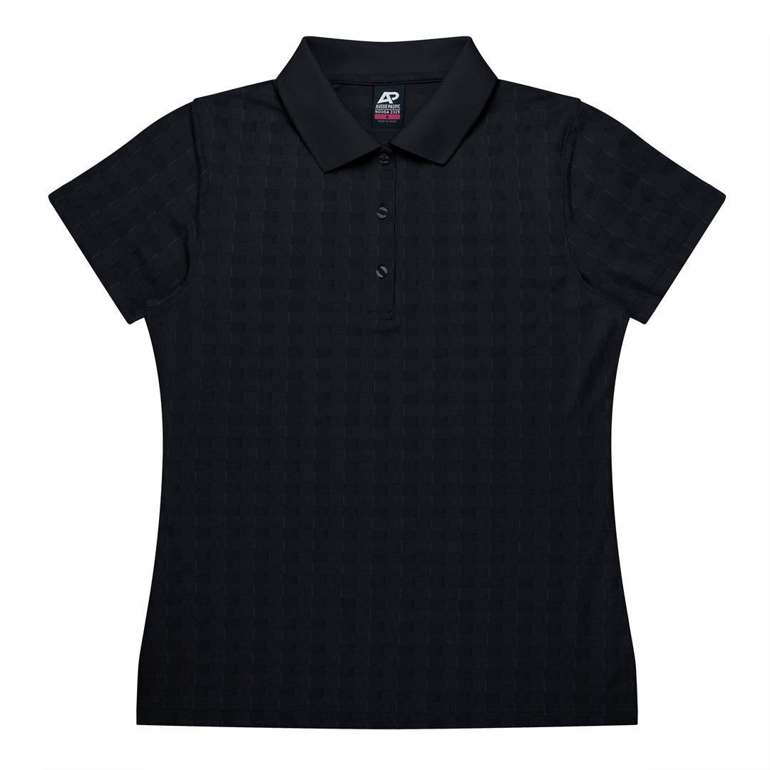 House of Uniforms The Noosa Polo | Ladies | Short Sleeve Aussie Pacific Black