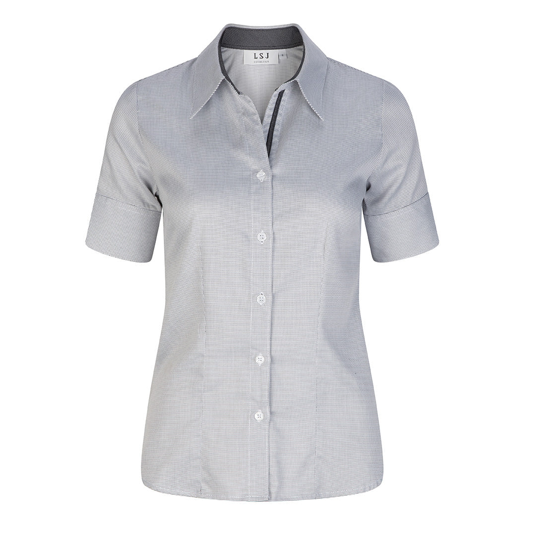 House of Uniforms The Newbury Shirt | Ladies | 1/2 Sleeve LSJ Collection Grey