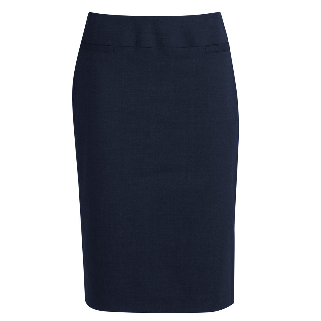 House of Uniforms The Cool Wool Relaxed Skirt | Ladies Biz Corporates Navy