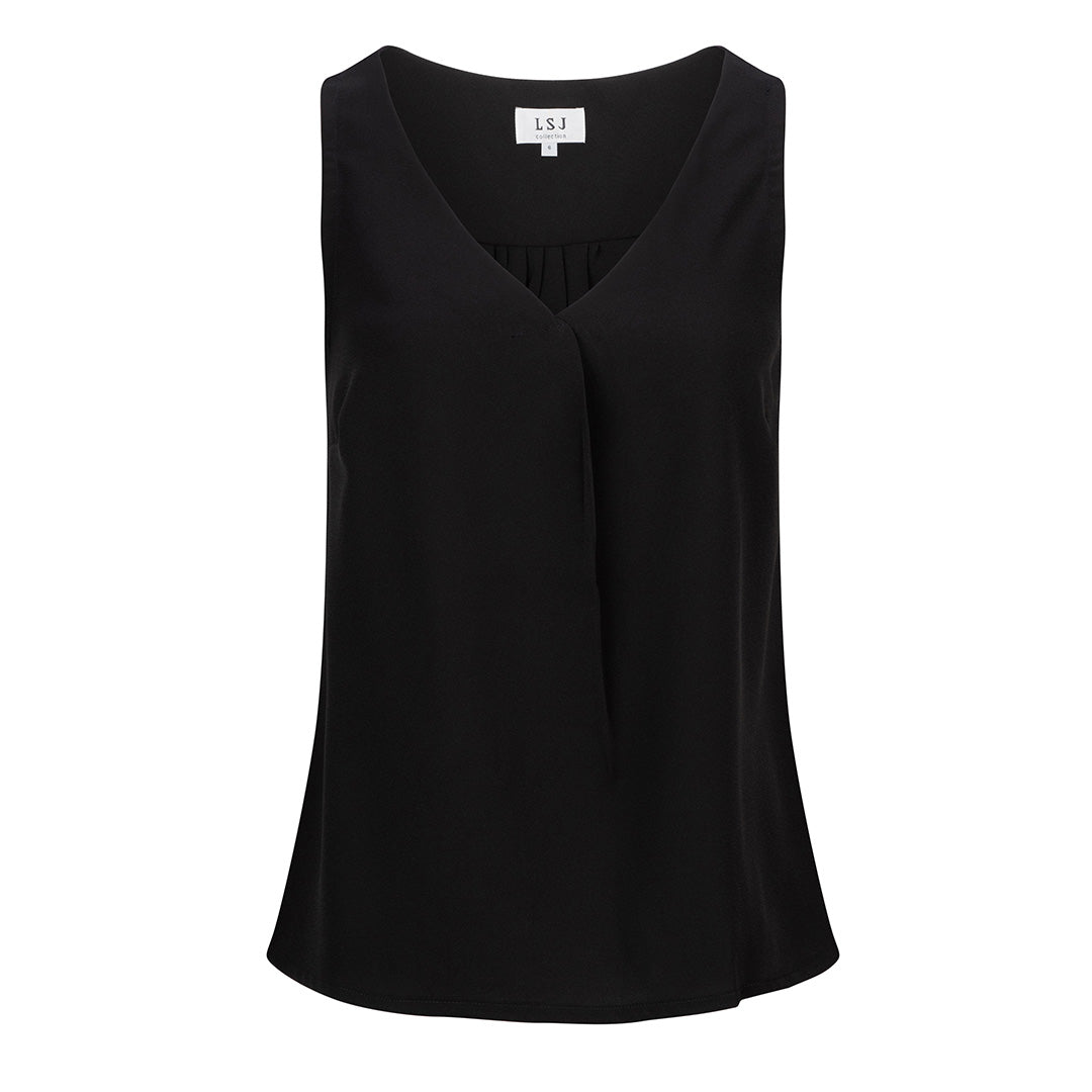 House of Uniforms The Crepe Top | Ladies | Sleeveless LSJ Collection Black