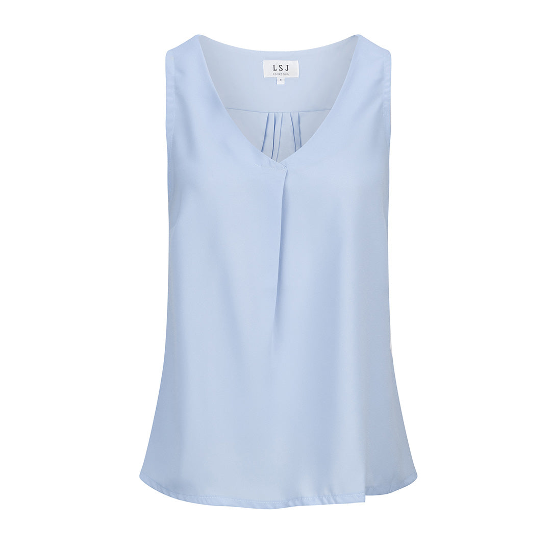 House of Uniforms The Crepe Top | Ladies | Sleeveless LSJ Collection Sky