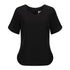 House of Uniforms The V-Neck Crepe Top | Ladies | Short Sleeve LSJ Collection Black