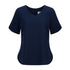 House of Uniforms The V-Neck Crepe Top | Ladies | Short Sleeve LSJ Collection Navy