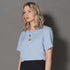 House of Uniforms The V-Neck Crepe Top | Ladies | Short Sleeve LSJ Collection 