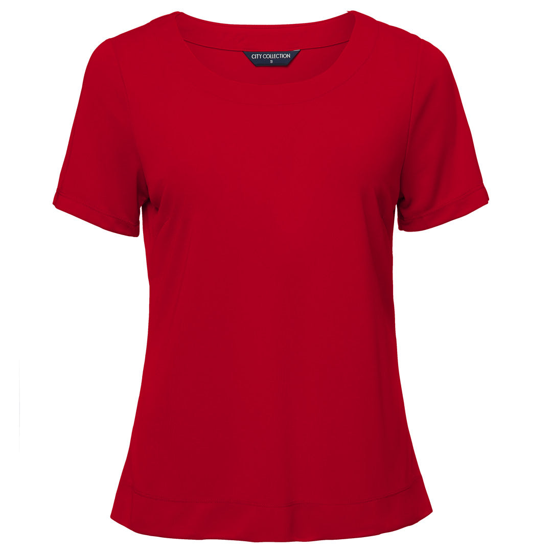 House of Uniforms The Smart Knit | Ladies | Short Sleeve City Collection Chilli