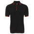 House of Uniforms The Contrast Polo | Adults | Black Base Jbs Wear Black/Red