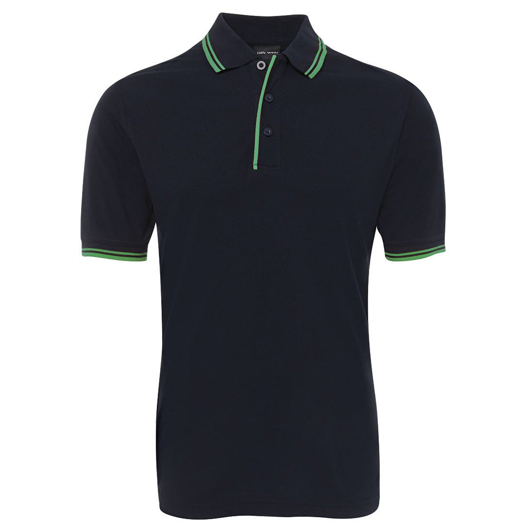 House of Uniforms The Contrast Polo | Adults | Navy Base Jbs Wear Navy/Green