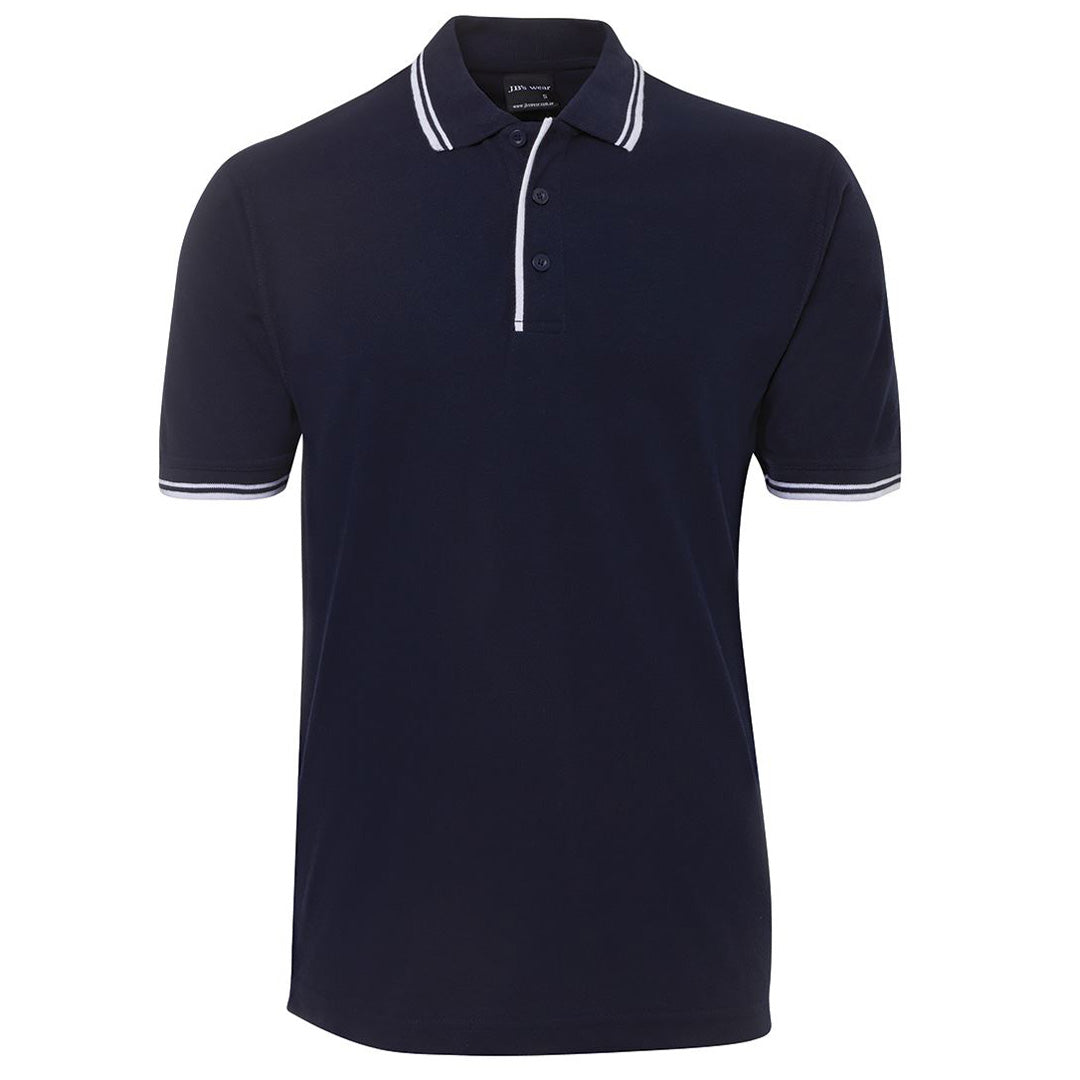 House of Uniforms The Contrast Polo | Adults | Navy Base Jbs Wear Navy/White