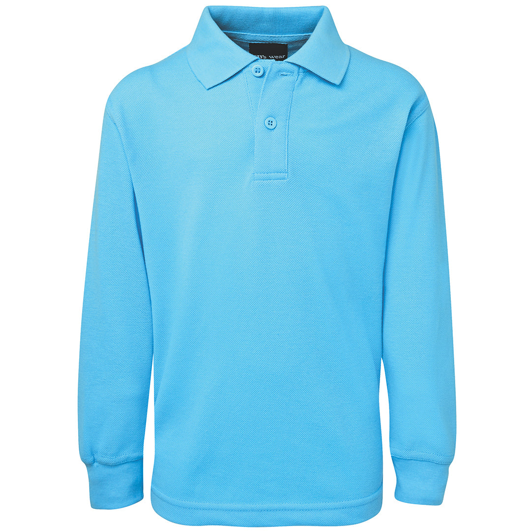 House of Uniforms The Pique Polo | Kids | Long Sleeve Jbs Wear Light Blue