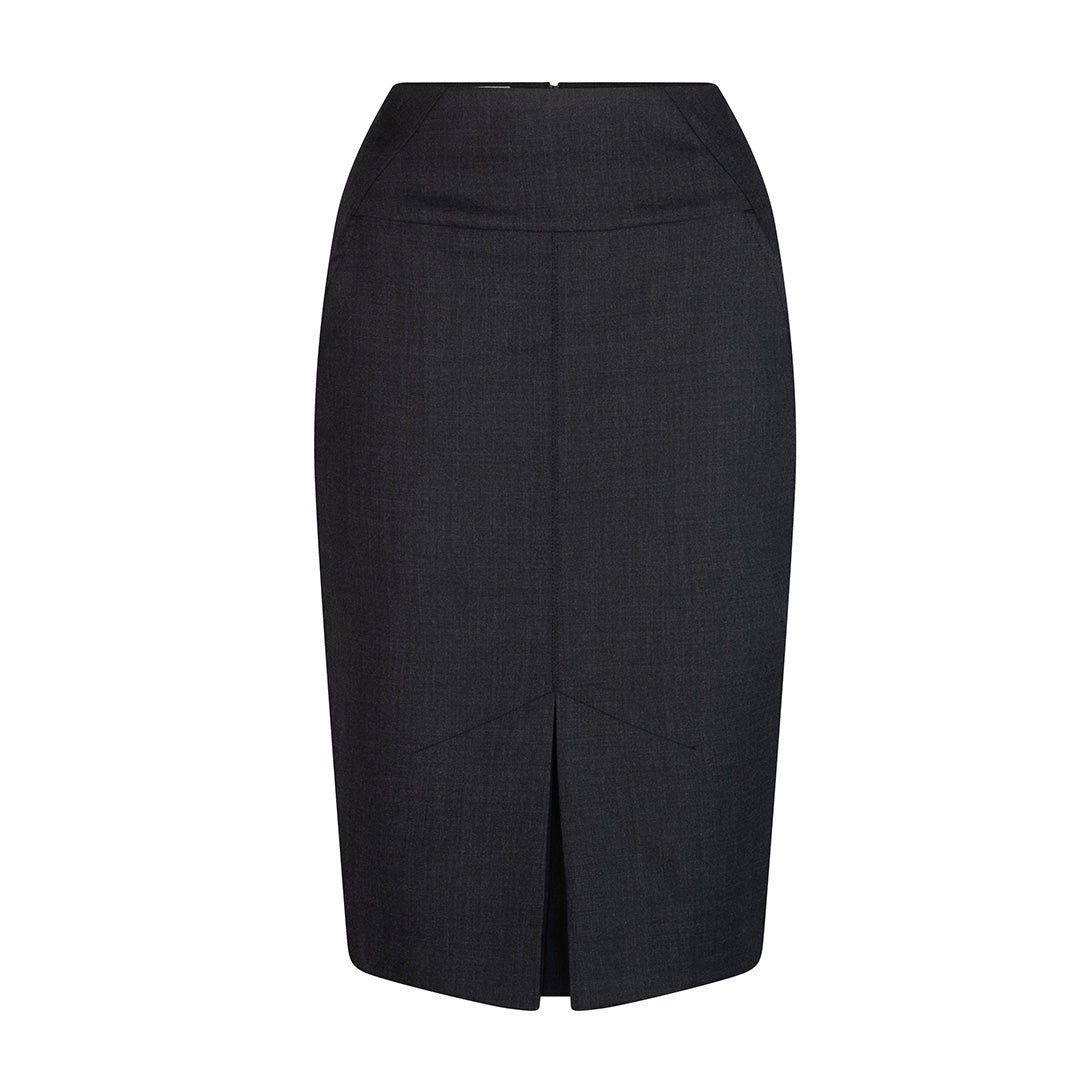 House of Uniforms The Front Pleat Skirt | Wool LSJ Collection Charcoal