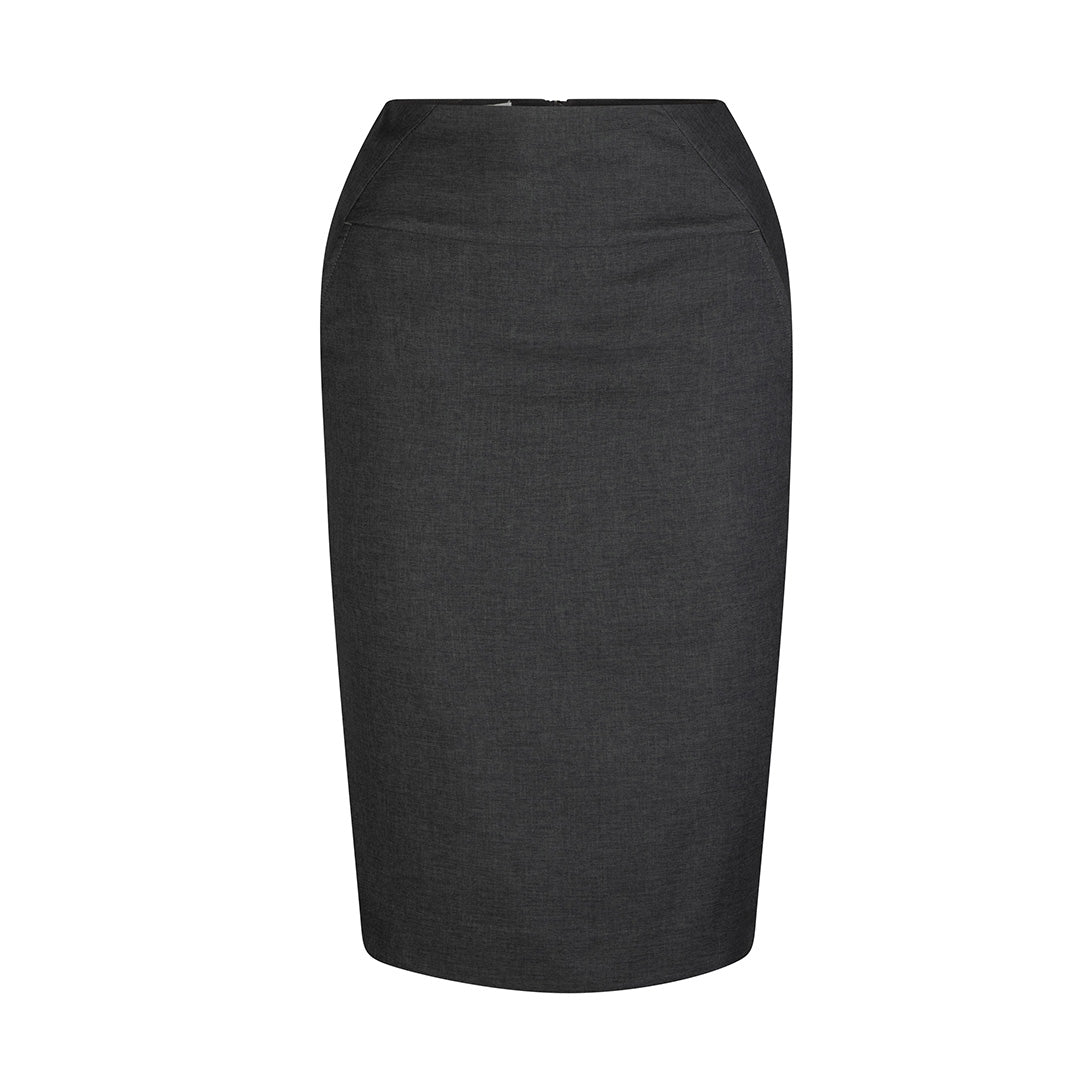 The Pencil Line Pocket Skirt | Mechanical Stretch | Charcoal