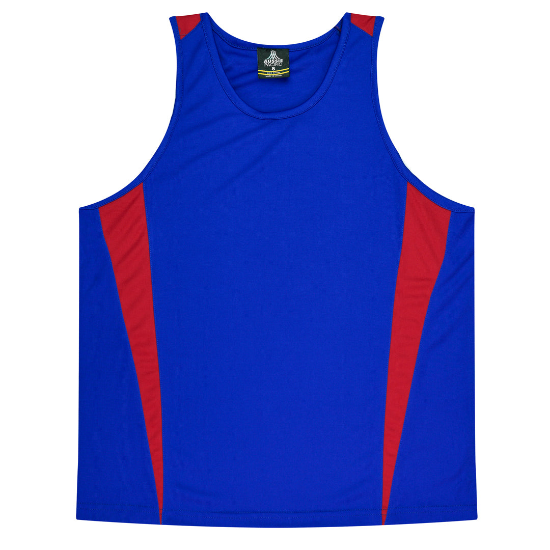 House of Uniforms The Eureka Singlet | Kids Aussie Pacific Royal/Red