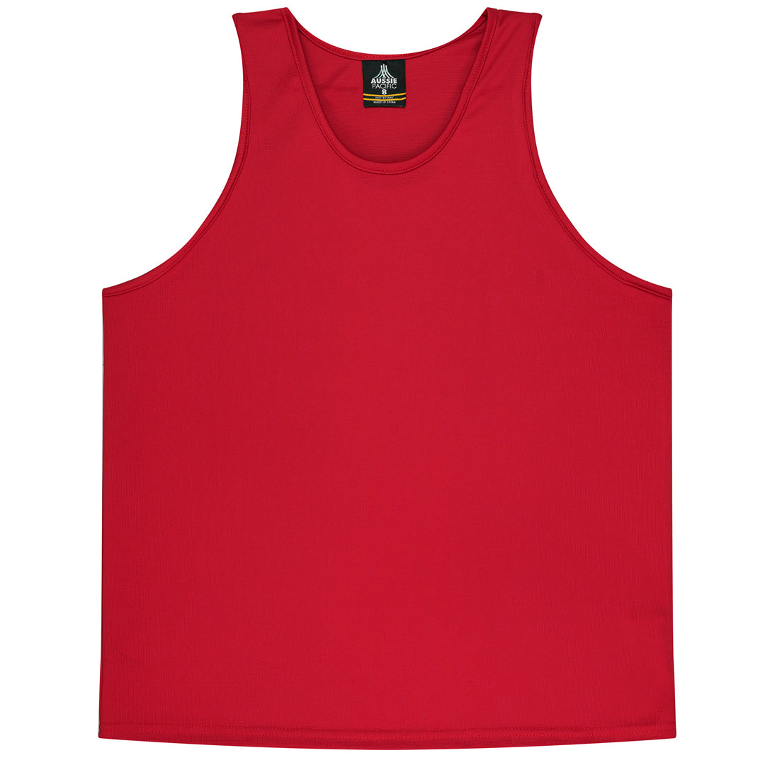 House of Uniforms The Botany Singlet | Kids Aussie Pacific Red