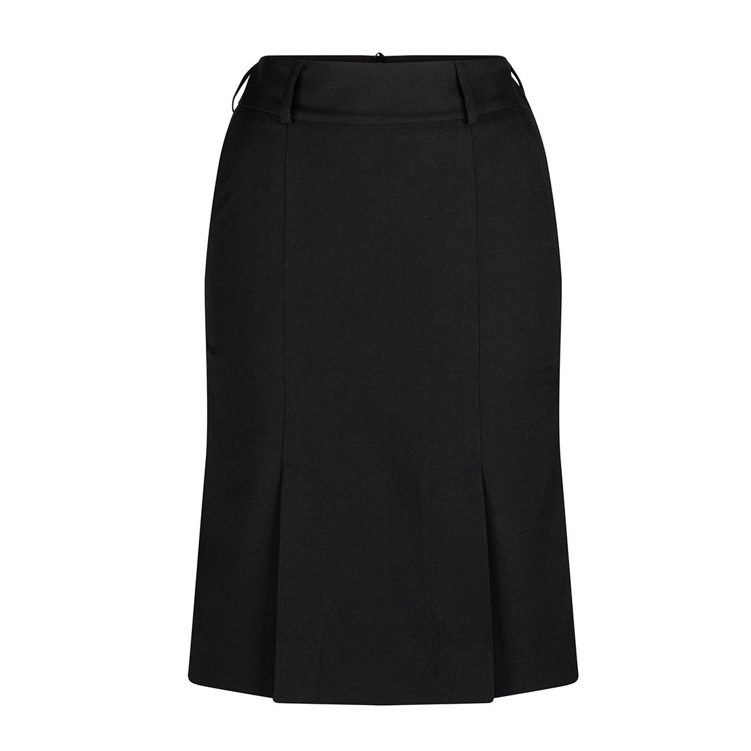 House of Uniforms The Kick Pleat Skirt | Micro Fibre LSJ Collection Black