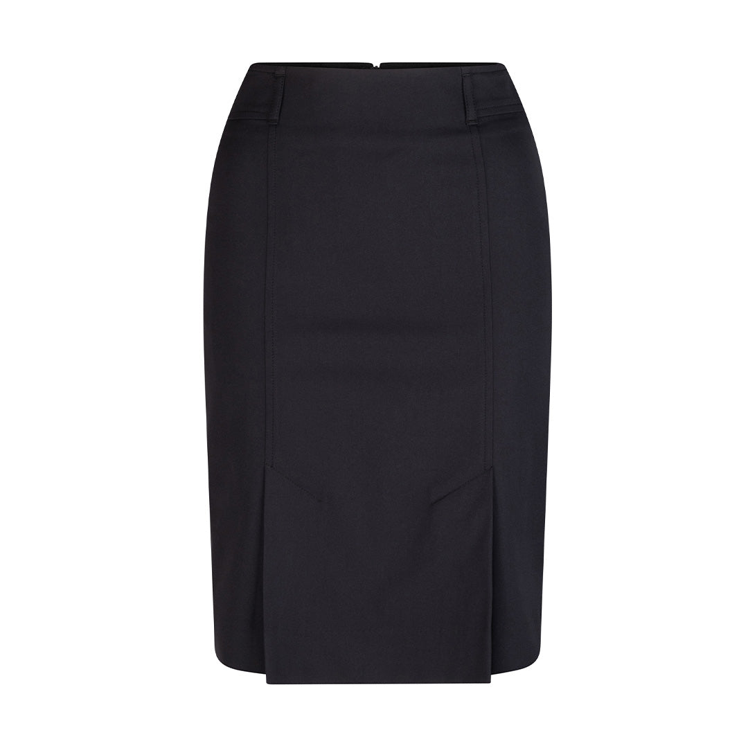House of Uniforms The Kick Pleat Skirt | Micro Fibre LSJ Collection Navy