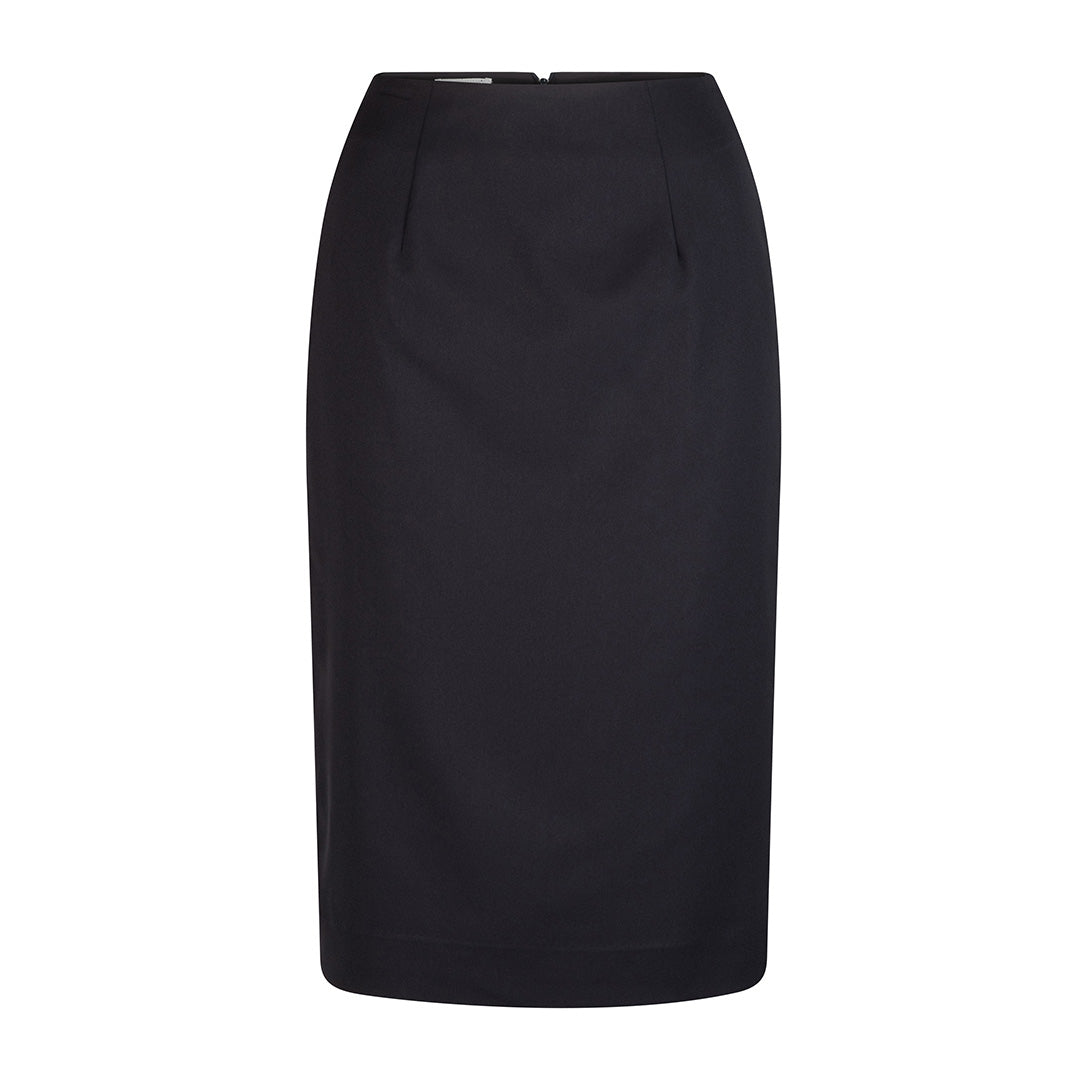 House of Uniforms The Mid Length High Rise Skirt | Micro Fibre LSJ Collection Navy