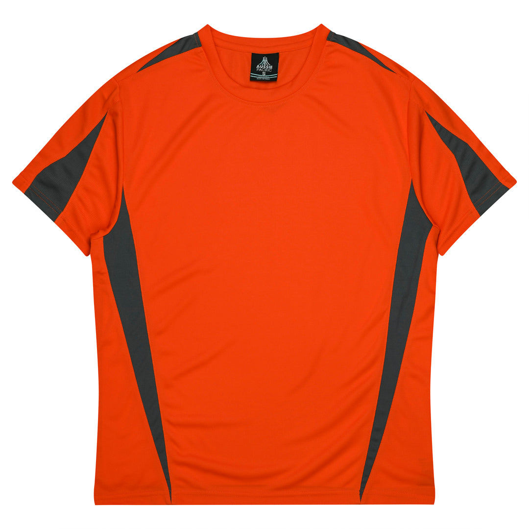 House of Uniforms The Eureka Tee Shirt | Kids Aussie Pacific Orange/Charcoal