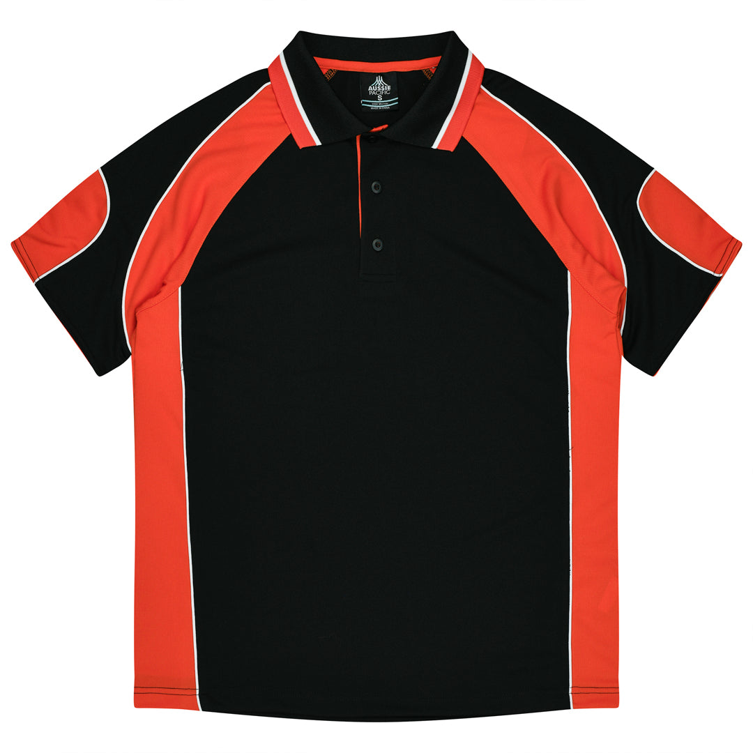 House of Uniforms The Murray Polo | Kids Aussie Pacific Black/Orange